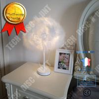 TD® Lampe à poser de chambre plume décoration intérieur veilleuse de nuit tendance moderne luminaire de chevet plume chambre salon
