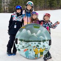 LUGE Bague de ski gonflable avec poignée, style-Snowfield 1