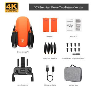 DRONE Sac orange 4K 2B-Mini Drone GPS S6S 4K professionn