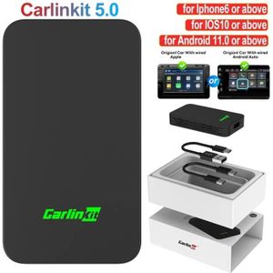 AUTORADIO Carlinkit 5.0 - CarlinKit-Adaptateur sans fil 2Air CarPlay, Apple Android, Auto, Boîte de navigation de voitu