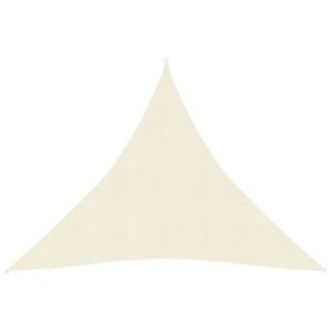 VOILE D'OMBRAGE Voile d'ombrage triangulaire - DIOCHE - Crème - 160 g/m² - Perméable au vent et à l'eau