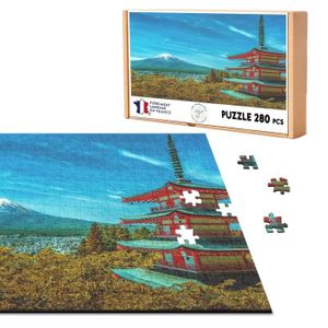 PUZZLE Puzzle Classique 280 pièces Mont Fuji et Temple Pa