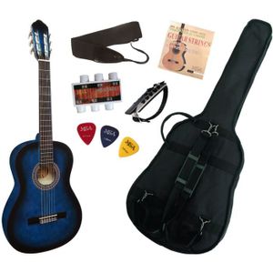 GUITARE Pack Guitare Classique 4/4 Avec 5 Accessoires  (bleue)