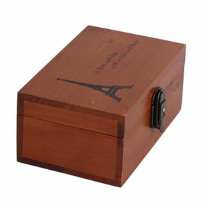BOITE DE RANGEMENT Qiilu boîte en bois vintage Boîte de rangement en 