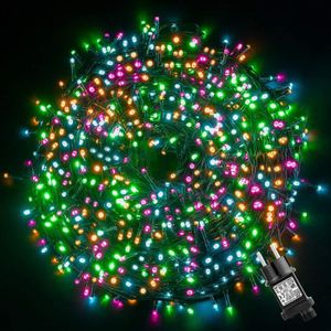 GUIRLANDE DE NOËL RUMOCOVO®Guirlande lumineuse LED couleur de Noël, 100M 1000  Guirlande lumineuse LED DIY multicolore et 8 motifs-Coloré