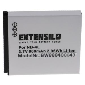 BATTERIE APPAREIL PHOTO EXTENSILO Batterie compatible avec Canon Digital I