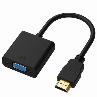 Adaptateur HDMI Vers VGA Avec Audio - Lot De 2, Résolution 1080p, Câble Jack 3,5 Mm Inclus - Pour PC, Mac, PS4, Projecteur