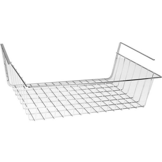 Callicarpa Panier Sous Étagère Suspendu – Rangement Fil Métal Glissé Sous Étagère (Taille M)
