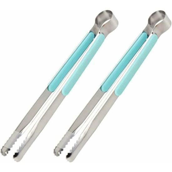 Lot 2 Pinces Ciseaux Barbecue 25,3 Cm - Acier Inox 430 - Pinces Cuisine Multifonctions - Grillades Faciles & Hygiéniques