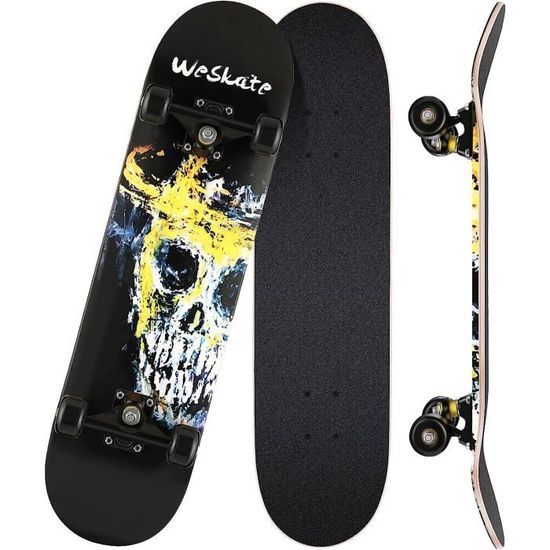 Skateboard Complet 31 Pouces - 7 Plis Érable - Roulements ABEC-9 - Pour Débutants Et Pros