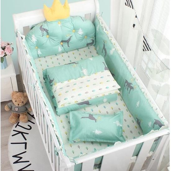 Tour de lit pour bébé en coton pur, protection de berceau