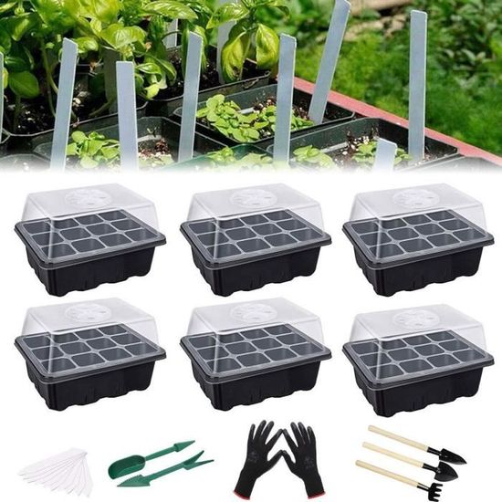 Mipcase 4 Pièces Plateau De Semis Alvéoles Bac De Germination Robuste