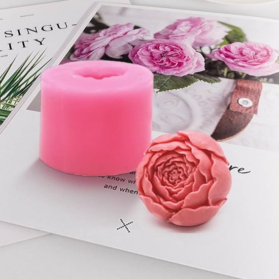 Parfum Pour Bougie Moules à Bougie Silicone Forme Rose - Lot De 2 - DIY Bougie Parfumée Silicone Alimentaire Réutilisable
