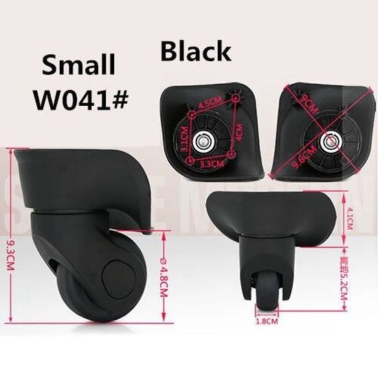 Kit Réparation Roulette Valise 2 Paires De Roues De Valise Universelles - Replacement Pour Roulettes De Bagages (Modèle W149) Kit Roues Bagages