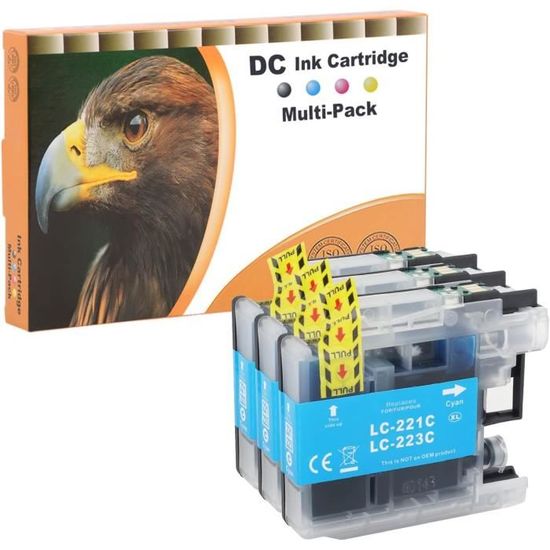 Cartouche D'encre Cyan Compatible Brother LC-223/225/227 XL - Neuve, Marque Générique, Fabriquée En Chine