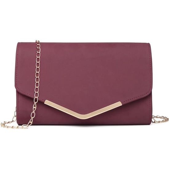 Larcenciel Pochette Femme Pailletée Argentée - Sac Soirée Avec Chaîne - 20x10x6cm - 3 En 1 Main/croisé/bandoulière