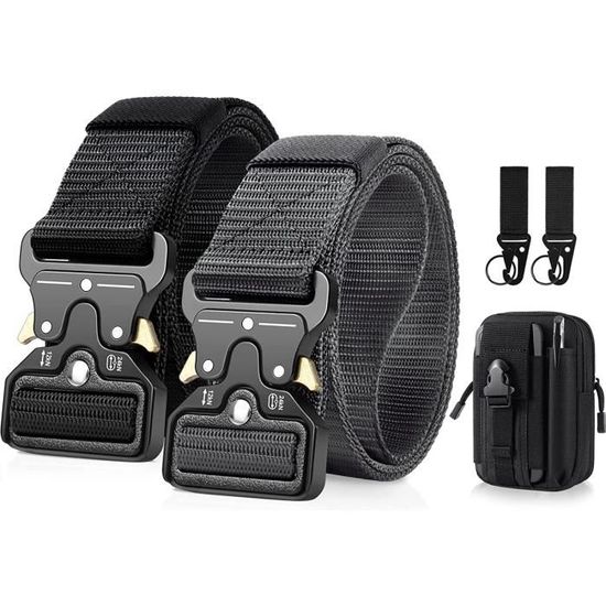 Ceinture Tactique Pour Hommes Boucle Nylon Toile Ceinture Pour Hommes, Taille Unique