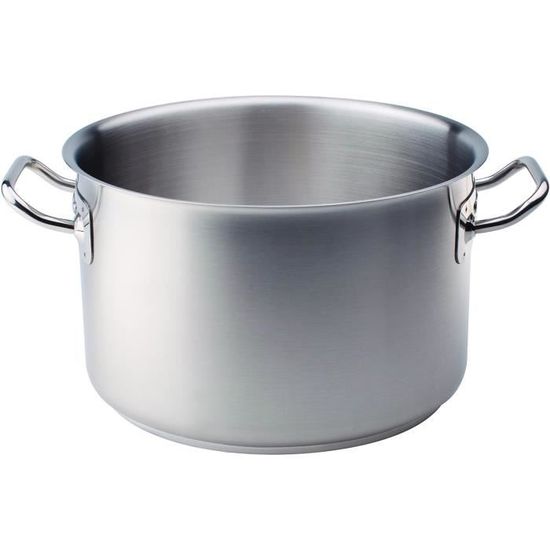 Casserole Haute En Aluminium Avec Poignée Tubulaire En Acier Inoxydable 1810, Argenté 3,3 L