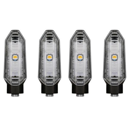 2 Clignotants LED Moto Amber E-Marqués - Universels Pour Scooter, Quad Et Off-Road - 12V Mini Feux Direction
