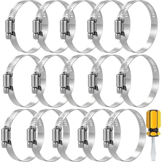 Uxcell 10pcs Collier De Serrage Tuyau Pince Clip Serre Joint En Acier
