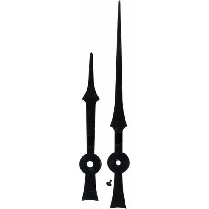 Aiguilles pour horloge Flèche 17 et 11 cm - Artémio Noir