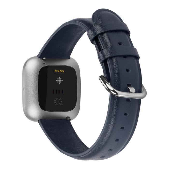 bracelet de montre vendu seul Bracelet en cuir de luxe de remplacement pour bracelet de montre intelligente Fitbit Versa 2