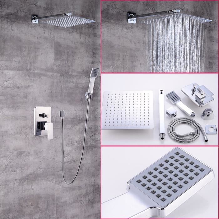Colonne de Douche Carré 40cm Thermostatique Douche Systè