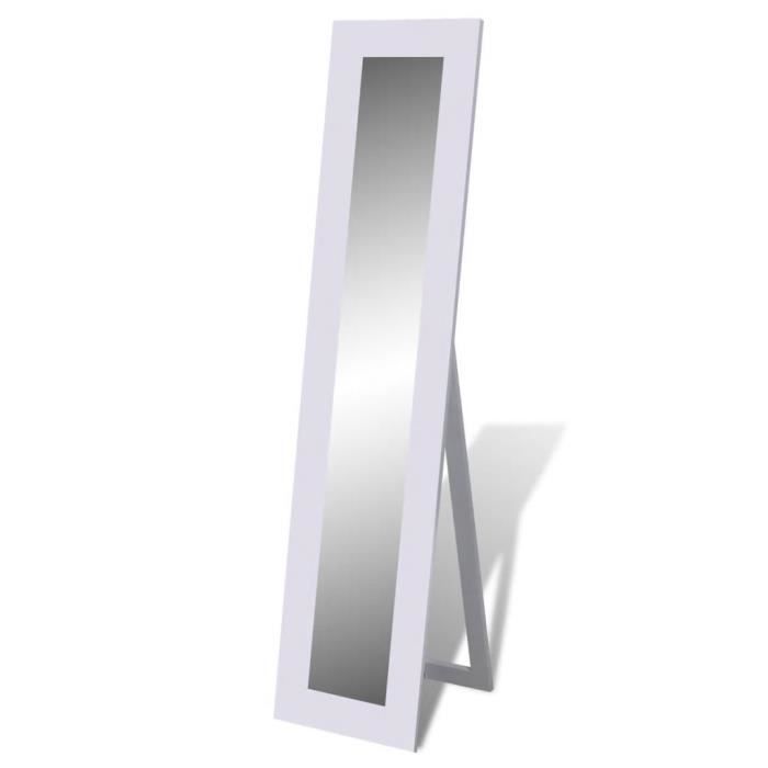 Miroir Psyché En Pied : Design Intemporel&Style Sobre - Entrée&Salon&Chambre&Dressing - Blanc - 150 x 36 x 39 Cm