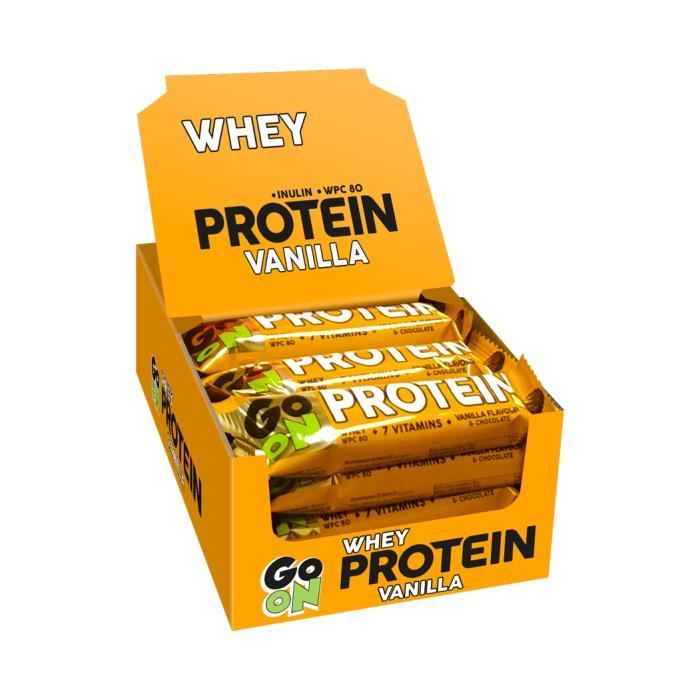 Barre proteinee 20 24x50g Vanille Go On Nutrition Proteine