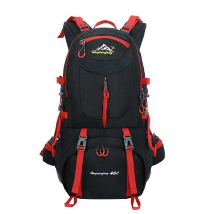 40L sac à dos de voyage,Outdoor randonnée Camping sac à dos en étanche(50*30*18CM)--noir CHR9956