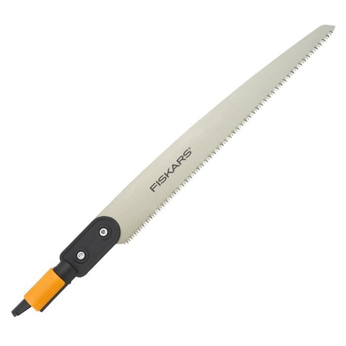 Fiskars Scie droite, Tête d'outil QuikFit, Longueur: 52 cm, Acier trempé, Noir/Orange, QuikFit, 1000692
