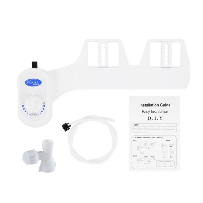 Anti-Dérapant Bain,Fixation de Bidet pour siège de toilette mécanique, Ultra mince et Non électrique, à - Type WHITE