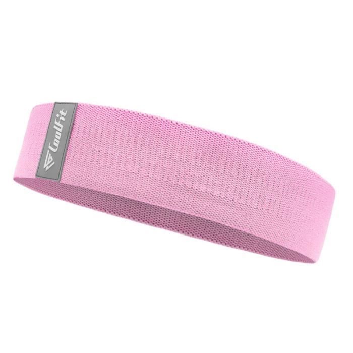 Résistance Loop Bande Élastique Fitness - Rose - pour Musculation Pilates Squat Sport - Entrainement Corps, Jambes, Fessiers