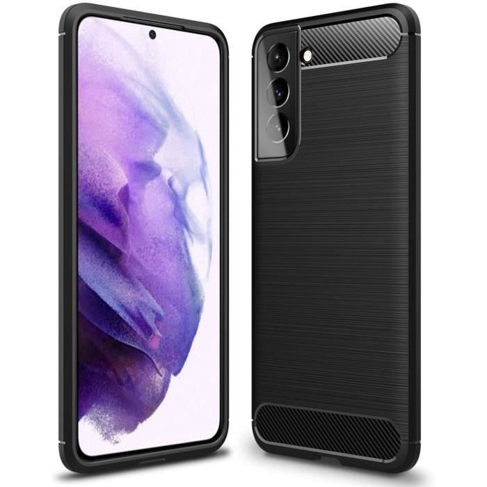 Coque pour Samsung Galaxy S21 Plus , Coque Silicone Anti-Choc Anti-Rayure Gel Case - Noir