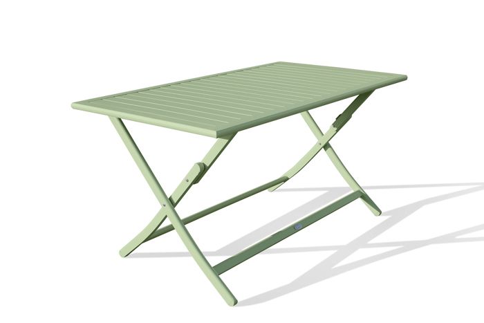 Table de jardin pliante MARIUS 140x80 cm en aluminium - LAGUNE