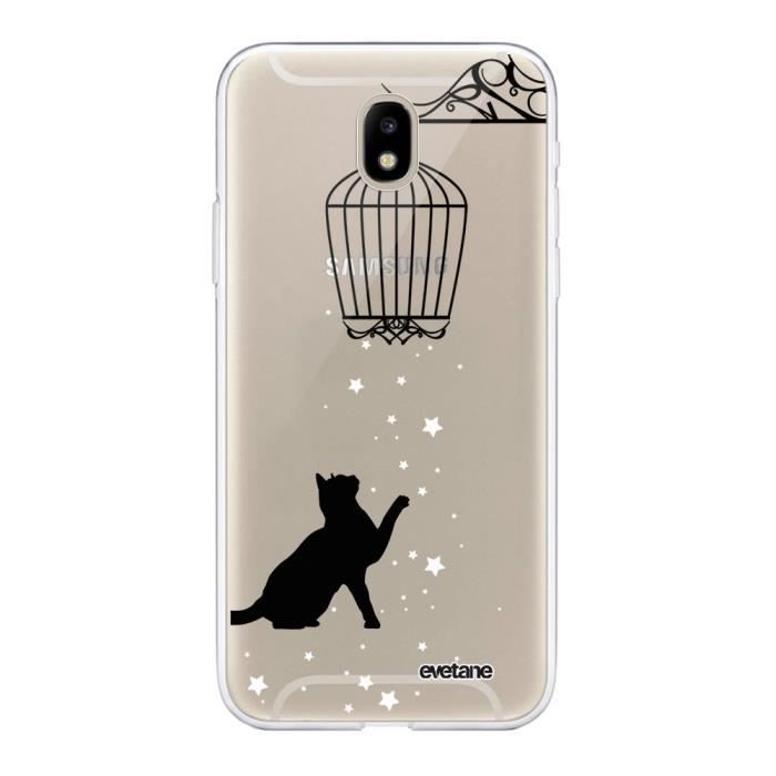 Coque Samsung Galaxy J5 2017 transparente Chat Ecriture Tendance Design Evetane