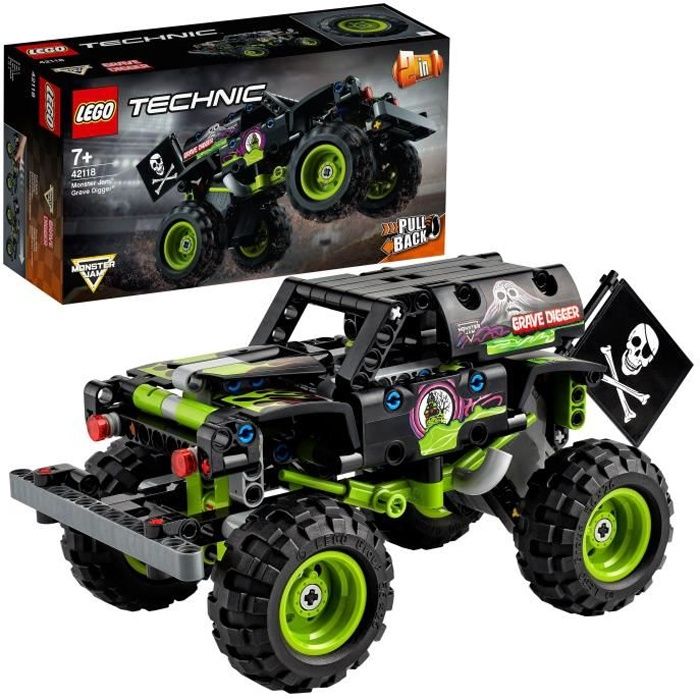 LEGO® Technic 42118 Monster Jam Grave Digger Un camion-jouet et un buggy tout-terrain, Jeu de transformation 2-en-1