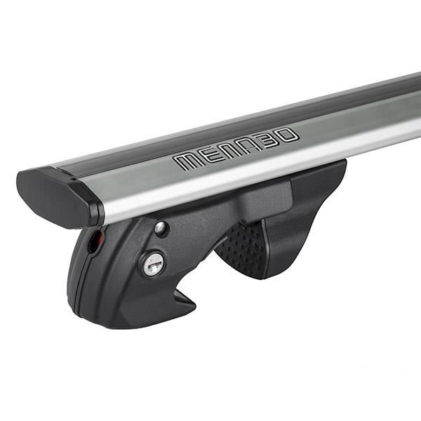Barres de toit de voiture à rails surélevés universels Menabò Jackson XL Silver