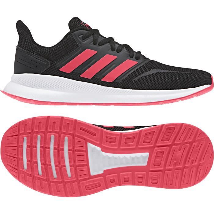 ADIDAS Chaussures de running Runfalcon - Femme - Noir et Rouge