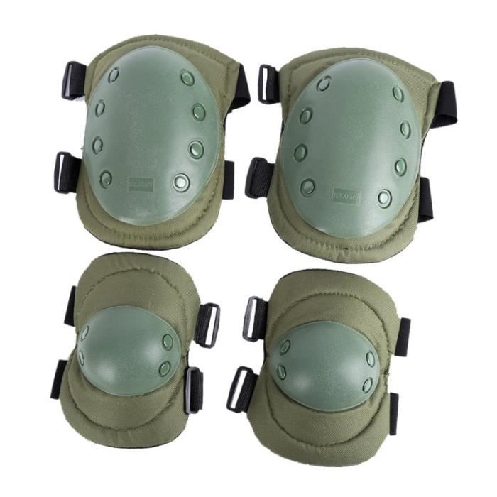 PROTEGE-CHEVILLES - CHEVILLERE,Ensemble de protection de Combat tactique adulte équipement sport militaire genou - Type QJ0317JG