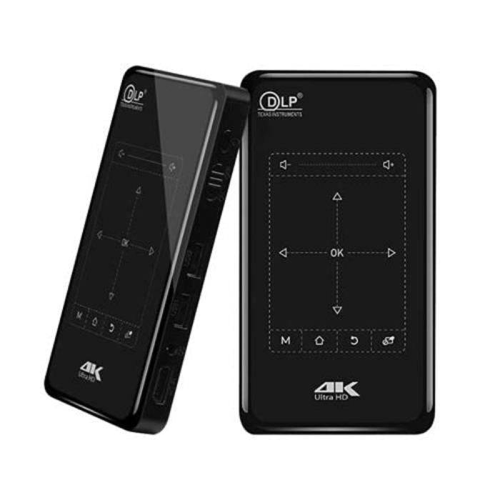 Mini vidéoprojecteur Pico projecteur HD | idéal Cadeau | sans Fil WiFi HDMI in Airplay Display USB Carte TF Audio par Bluetooth | Ho