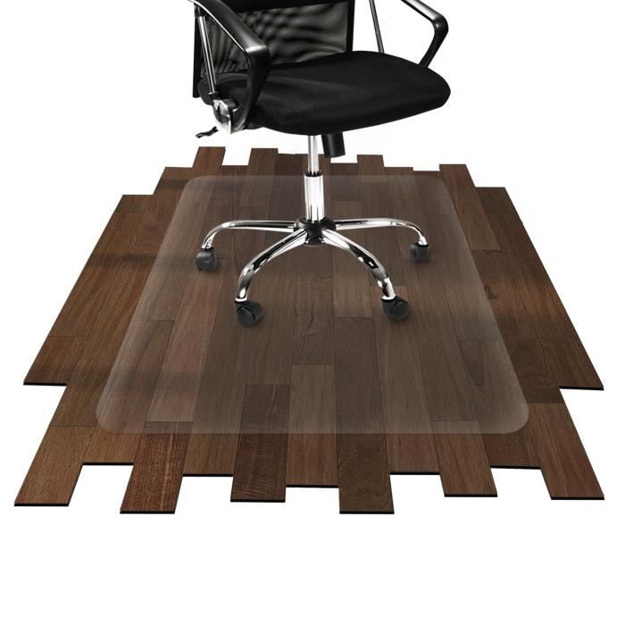 Tapis Protège-sol Transparent - 90x120 cm - Tapis Protection Sous Chaise Antidérapant pour Sols Durs