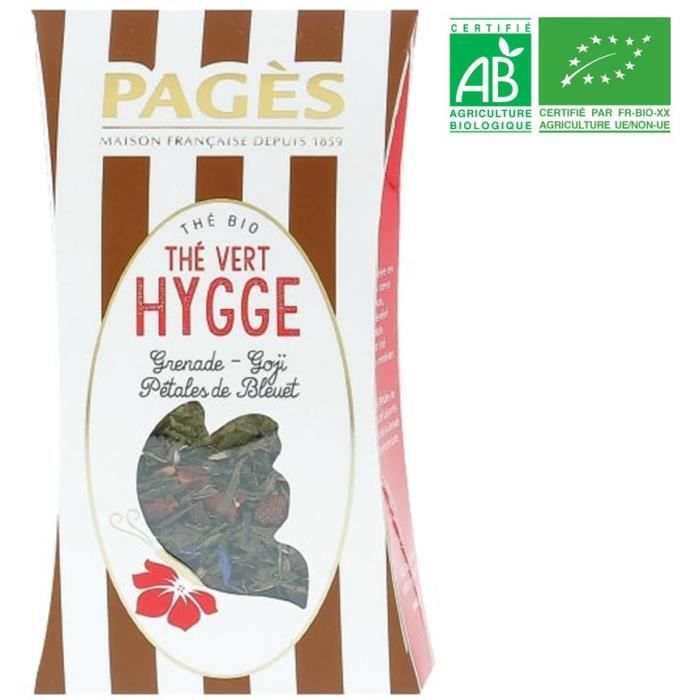 PAGES Thé Vert Hygge - Grenade, Goji, Pétales de Bleuets - Vrac - Bio