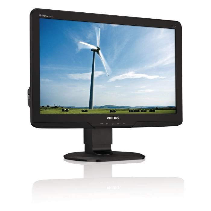 Philips Brilliance B-line 235bl2cb - Écran Led - 23" - 1920 X 1080 Full Hd (1080p) - 300 Cd/m² - 5 Ms - Dvi-d, Vga - Haut-parleurs - Noir