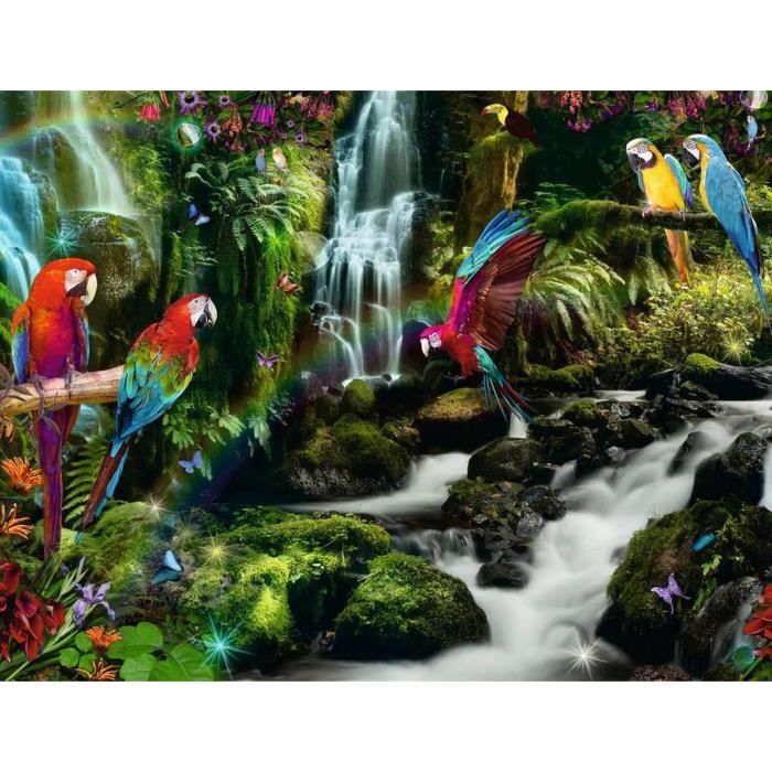 Puzzle 2000 pièces : Le paradis des perroquets Coloris Unique