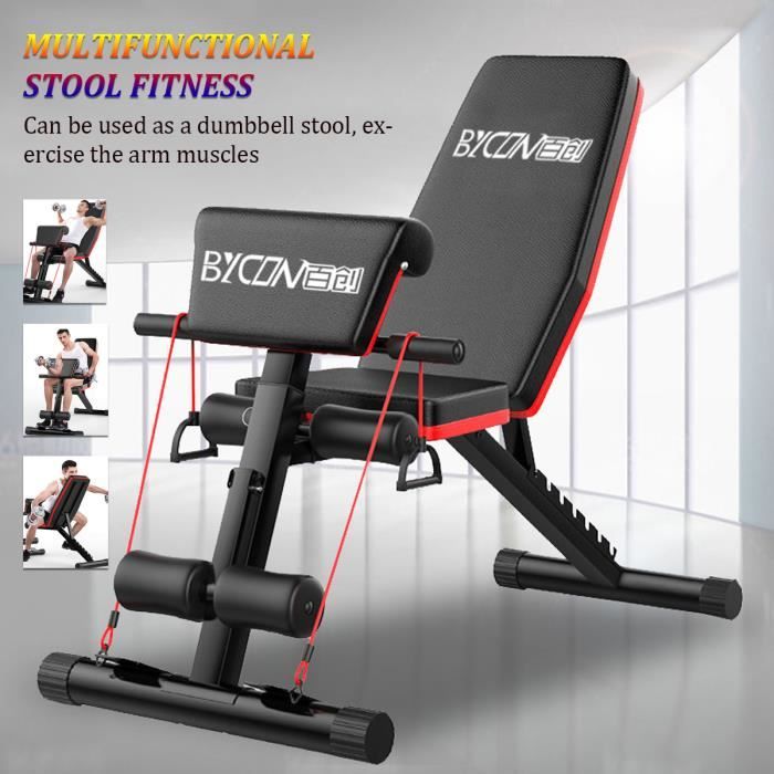 Banc de musculation réglable abdominaux et dorsaux Banc d'entraînement