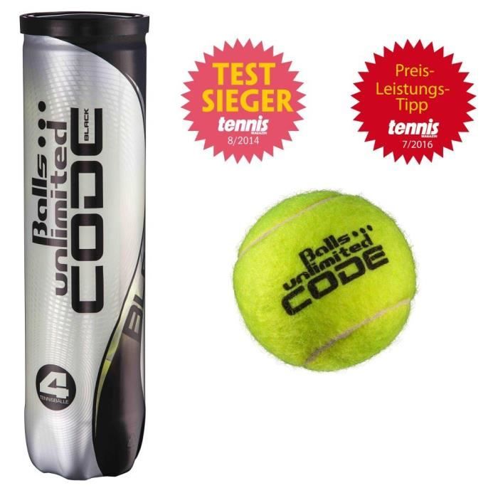 Topspin Balls Unlimited Code Black Boîte de 4
