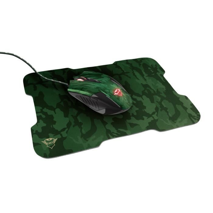 Trust Gaming GXT 781 Rixa Souris et Tapis de Souris de Jeu Type Camouflage