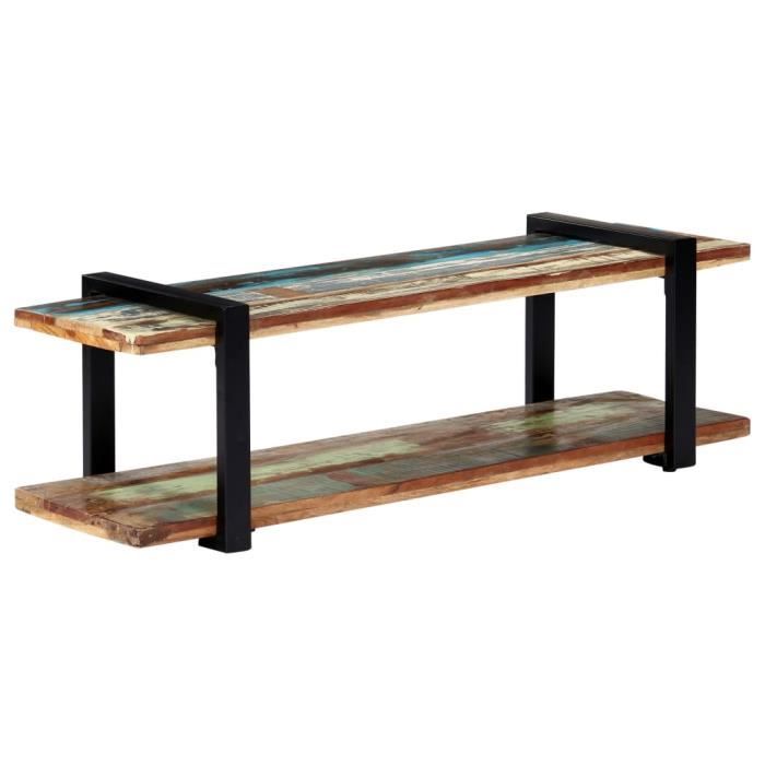 vidaXL Meuble TV 130 x 40 x 40 cm Bois de récupération massif