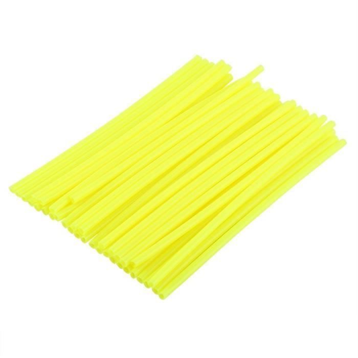 Jantes de motocross colorées avec protège-rayons de roue de vélo Jaune vif HB017